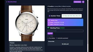 Auction-hub | Next.js, Prisma, Websockets, Tailwindcss, Shadcn