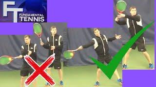 Tired of Getting too Close to the Ball on your Groundstrokes? (Here's an easy fix)