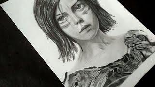 Drawing Of Alita Battle Angel | Short Video