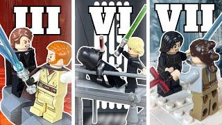 I Built a Lightsaber Battle From EVERY Star Wars Movie in LEGO