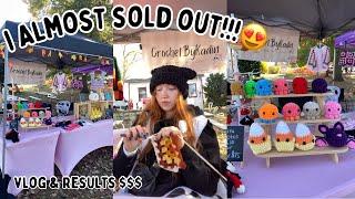 I almost sold out!!!  Crochet market vlog & results $$$