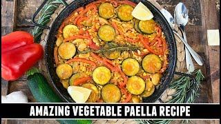 Vegetable Paella with Peppers & Zucchini | Vegan + Gluten Free Recipe