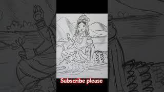 Maa ganga mata drawing.