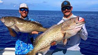 Fishing For GIANT GAG Groupers With Live Bait!! (FT. SEE YA DUDE)