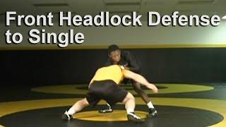 Front Headlock Defense to Single Leg - Cary Kolat Wrestling Moves