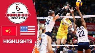 CHINA vs. USA - Highlights | Women's Volleyball World Cup 2019