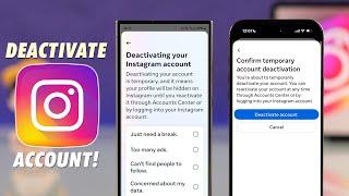 How to Temporarily Deactivate Instagram Account in 2025!