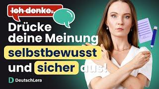 Sag doch nicht immer "ICH DENKE" I Benutze lieber diese Alternativen I Deutsch lernen b2, c1