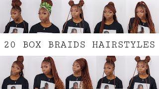 20 Ways To Style BoxBraids in UNDER 10 Minutes | LexclusiveTV