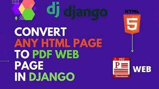 Convert any HTML page To PDF web page In Django