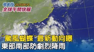 颱風蝴蝶最新動向曝！東部南部防劇烈降雨｜罷免投票何時登場？李進勇:在7/10-8/19間｜2025/06/12 中央社全球午間快報