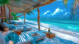 Tropical Bossa Nova Jazz  - Music At An Outdoor Beach Bar Ambience And Smooth Sound Of Ocean Waves