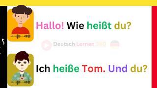 Deutsch lernen mit Dialogen A1: 260 Typische Fragen und Antworten einfach erklärt