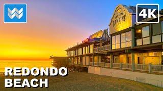 [4K] Redondo Beach Sunset Walk 2024 Esplanade to Pier Walking Tour Vlog & Travel Guide