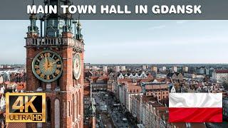  Main Town Hall in Gdansk by drone (4K 60fps UHD)