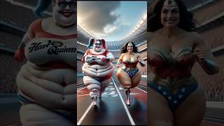 Plus-Size Power Clash: Catwoman Takes on Wonder Woman #spiderman #joker #marvel #shorts