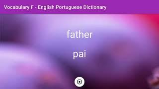 English - Portuguese Dictionary - Vocabulary F