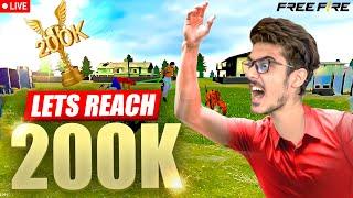 [LIVE] Let's Reach 200K Subscribers | Playing In Region Lobby With Subscribers | Free Fire Rank Live