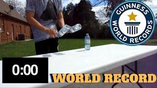 MOST WATER BOTTLE FLIPS IN ONE MINUTE | GUINNESS WORLD RECORD