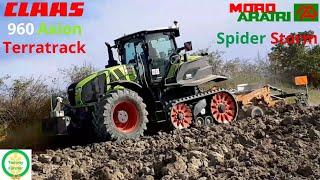 Claas 960 Axion Terratrack | Moro Spider storm system | Az. Giannini