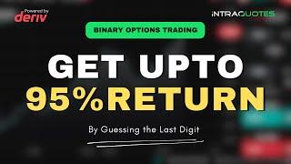 ️ Up to 95% Return within 5 seconds  #binaryoptions #deriv Digit Trading  #forextrading #scalping