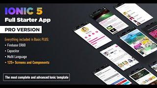 Ionic 5 Full Starter App - PRO version