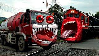 Kereta Api Train Eater VS Truk Tangki exe