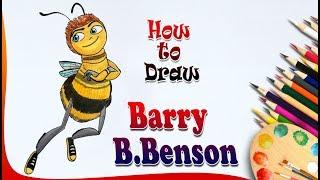 How to Draw Barry B.Benson || Bee drawing || Easy drawing step by step