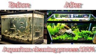 aquarium cleaning process 100% ll aquarium fish ll#aquarius #fish #cleaning