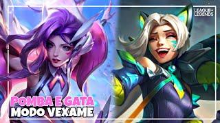 MODO ENXAME COM SERAPHINE GALINHA E JINX CACHORRA DE BATALHA - League Of Legends