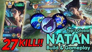 27 Kills!! Brutal Magic Damage | Top 1 Global Natan Gameplay | New Emblem and Builds | MLBB