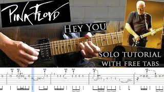 Pink Floyd - Hey You guitar solo lesson (with tablatures and backing tracks)