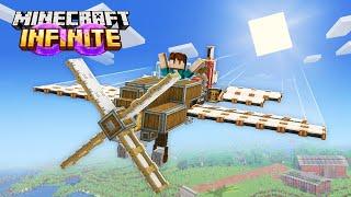 I Built an Airplane that actually works... (Minecraft Infinite)