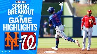 Mets vs. Nationals Spring Breakout Game Highlights (3/16/25) | MLB Highlights