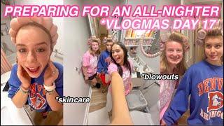 PREPARING FOR AN ALL-NIGHTER WITH US! | vlogmas day 17 | victoria cabral