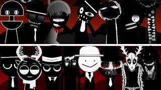 Incredibox Sprunki - All Black Characters Comparison | Normal Vs Horror | Sprunki New Mod