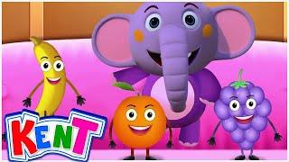 Kent The Elephant | Five Cute Fruits Nursery Rhymes Songs for Kids