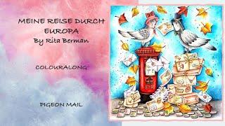 COLOURALONG | Meine Reise Durch Europa – Rita Berman | Pigeon Mail | Adult Colouring