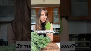 EAT THE STEMS! ​⁠@cookingforpeanuts they’re nutritious too! How to chop kale for salad & meal prep