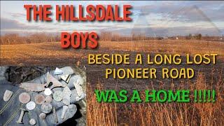 Metal Detecting With The Hillsdale Boys BESIDE A LONG LOST PIONEER ROAD !