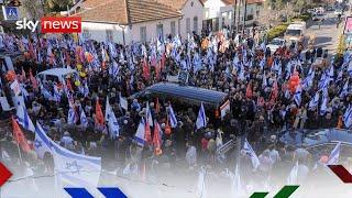 Crowds gather in Israel for funeral of hostage Shiri Bibas and her two sons