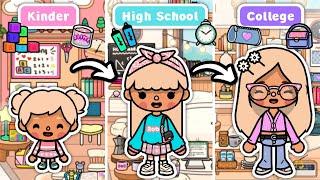 STUDY DORM IDEAS ️ || KINDER vs HIGH SCHOOL vs COLLEGE || Toca Life World