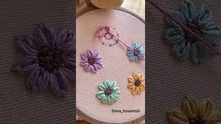 easy hand embroidery flower designs #simple  embroidery designs#