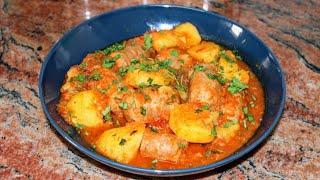 Potato stew with fresh sausage