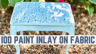 Shabby Chic Ottoman Makeover: From Drab to Fab with IOD Paint Inlay