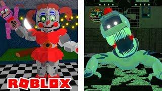 Ghost Gallant Gaming And Scrap Baby Animatronics in Roblox Scrap Baby's Pizza World