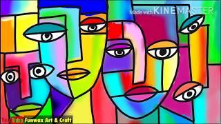 Cubism art drawing tutorial of faces in step by step | Face in cubism | Abstract faces art