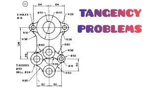 Tangency problems in/ TECHNICAL DRAWING / ENGINEERING DRAWING