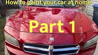 How to paint your car at home part 1.