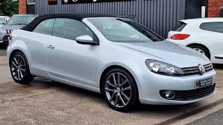 2012 (12) Volkswagen Golf GT 1.4 TSi Cabriolet in Reflex Silver. 42k Miles. 6 Services. Cruise £7500